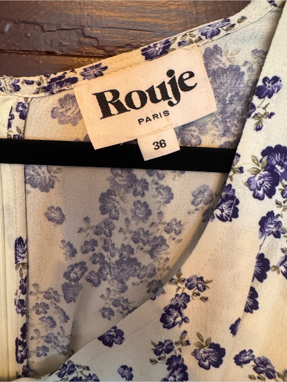 Rouje Paolina White & Blue Floral Midi Dress - Picture 3 of 8